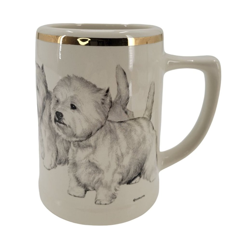 Vtg West Highland Terrier Dog Robert Christie Mug Stein Schenker Reproduction